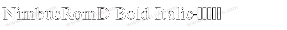 NimbusRomD Bold Italic字体转换